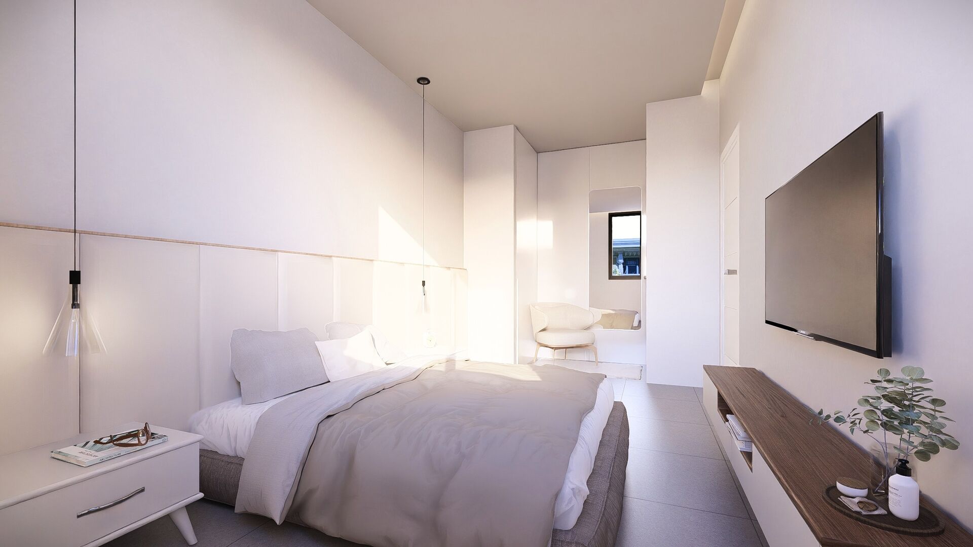Spacious master bedroom suite at Living Jávea